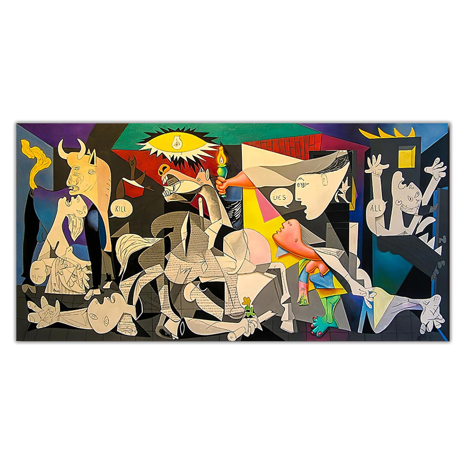 Amazon.co.jp: パブロ・ピカソ《ゲルニカ》キャンバスアートワーク油絵